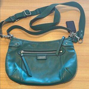 Coach Leather Turquoise Teal Purse